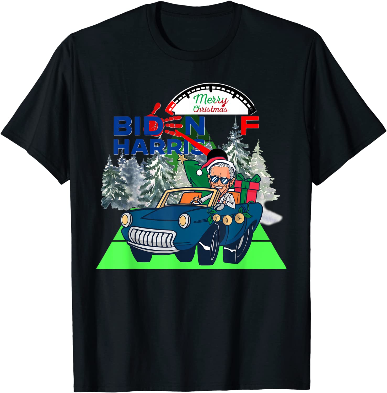 Jingle Joe Biden Santa Impeach 46 Trump USA Christmas Classic Shirt