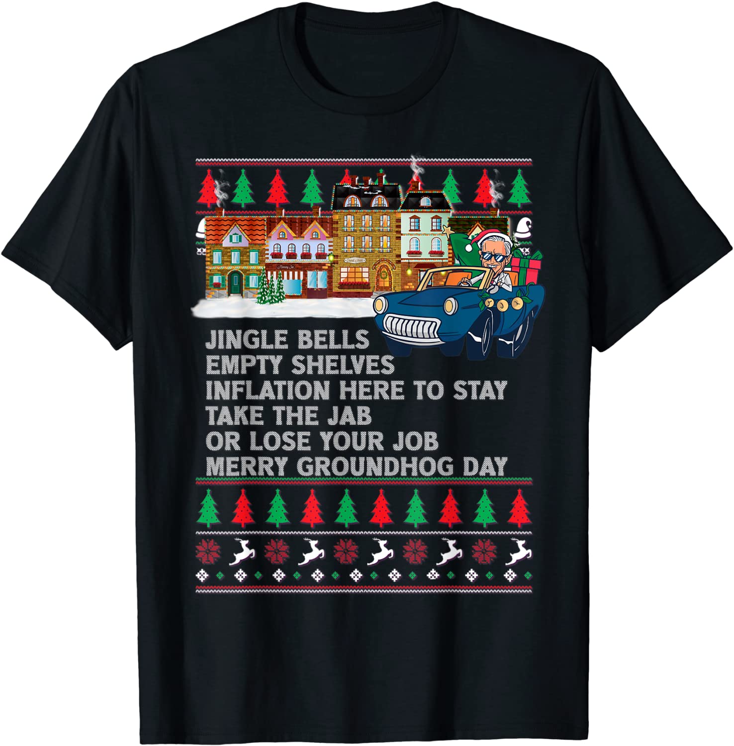 Jingle Joe Empty Shelves Biden Santa Anti Liberal Christmas Classic Shirt