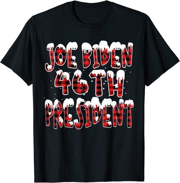 Joe Biden 46th President Plaid Matching Pajamas Family Xmas T-Shirt