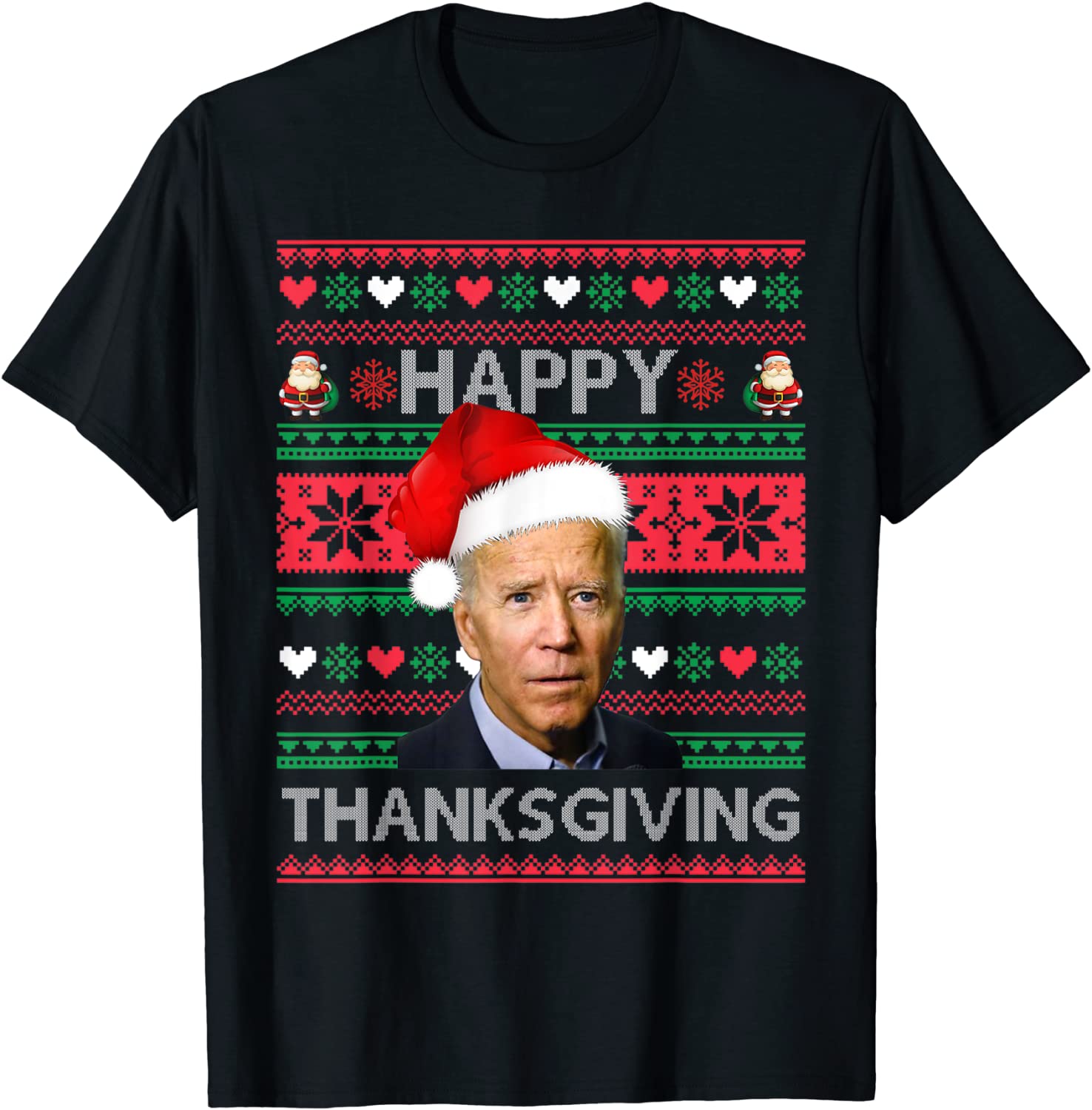 Joe Biden Happy Thanksgiving Ugly Christmas T-Shirt