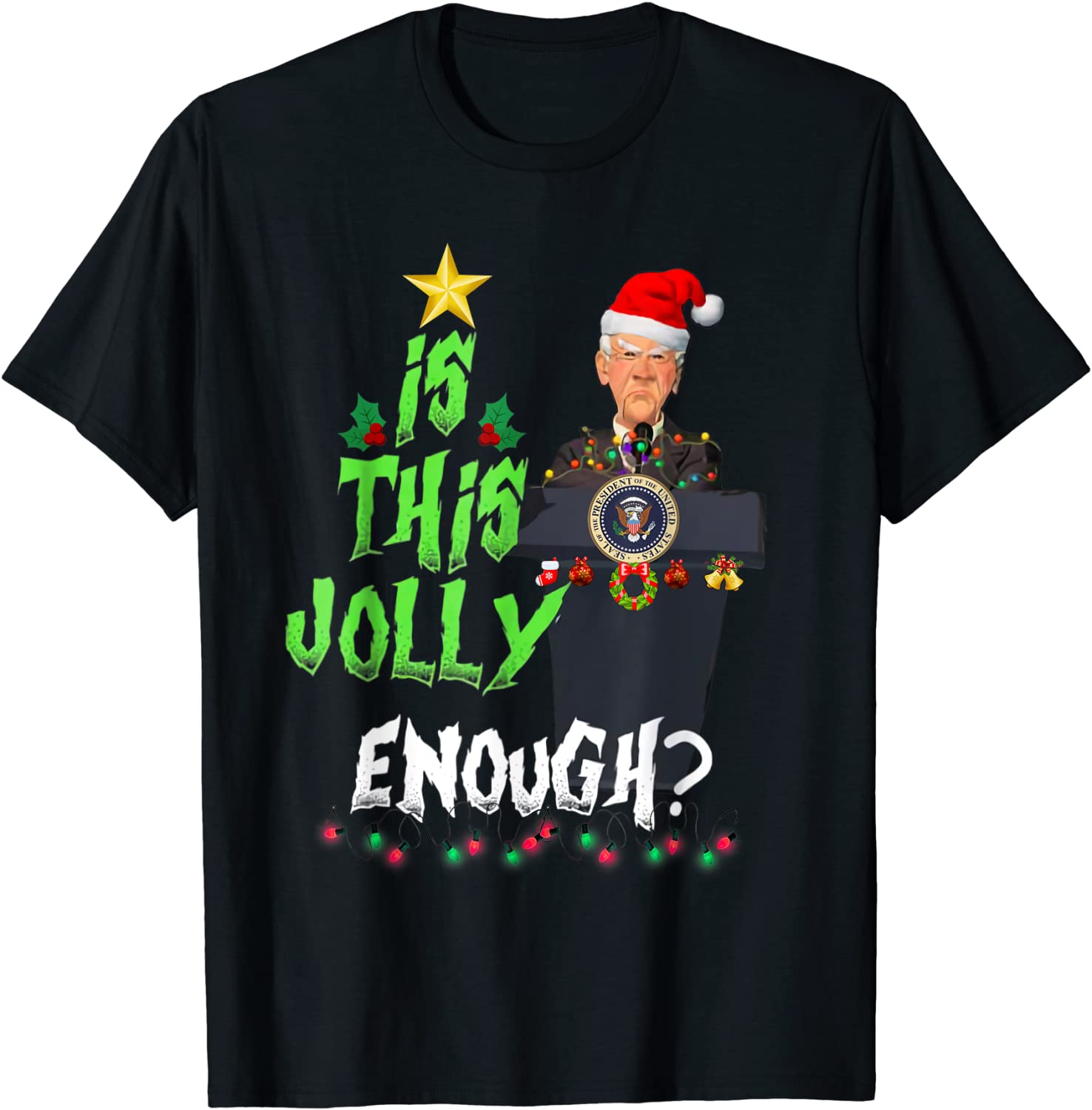 Joe Biden Is This Jolly Enough Christmas Liberals Classic Shirt