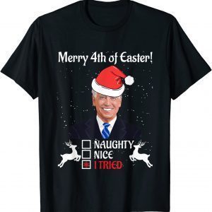 Joe Biden Merry 4th Of Easter Ugly Christmas Sweater T-Shirt