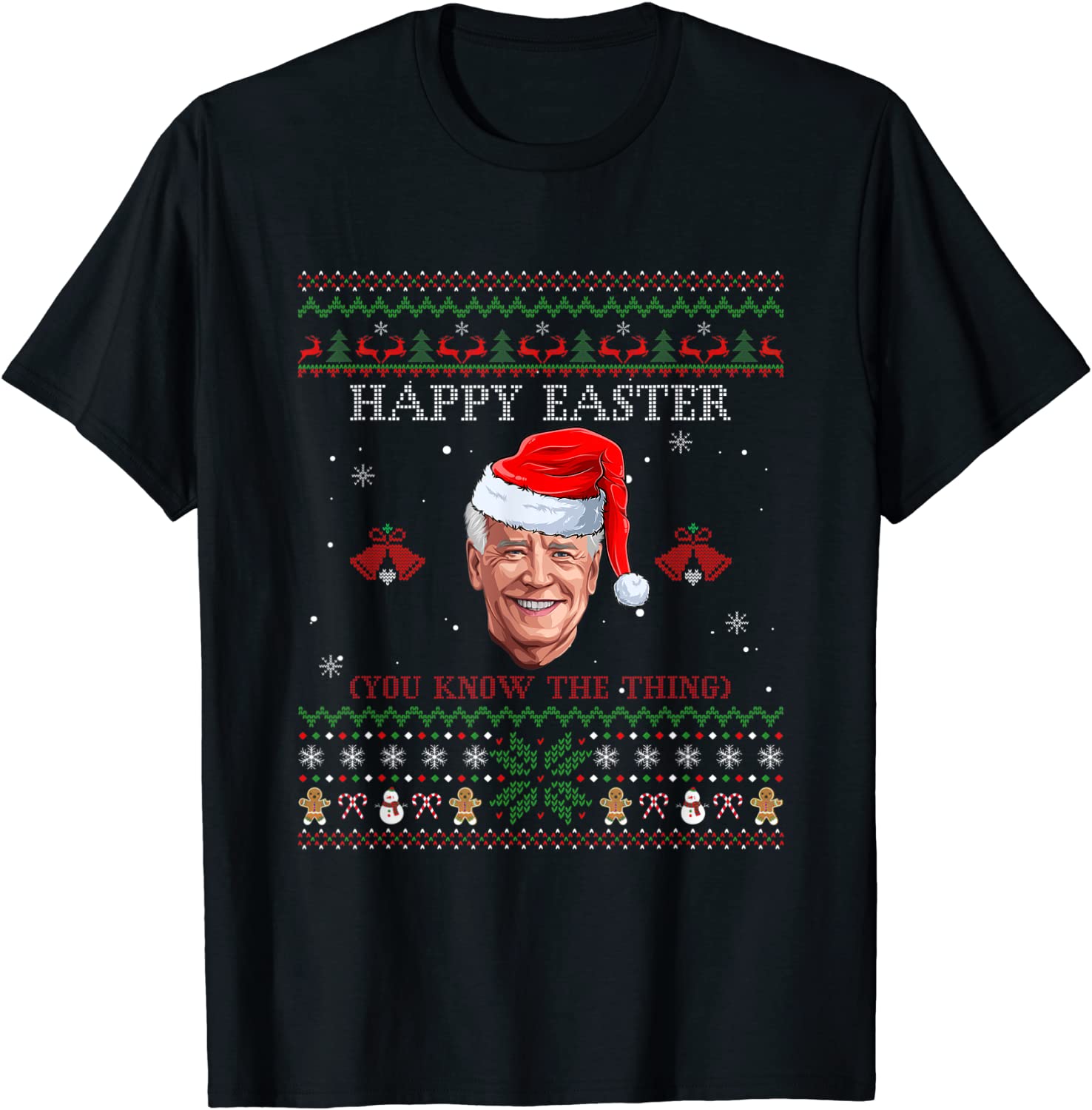 Joe Biden Merry Christmas Happy Easter Ugly Xmas Sweater 2021 Shirt