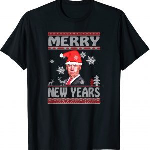 Joe Biden Merry New Years Ugly Christmas Pajama T-Shirt