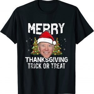 Joe Biden Merry Thanksgiving Christmas Ugly Christmas T-Shirt