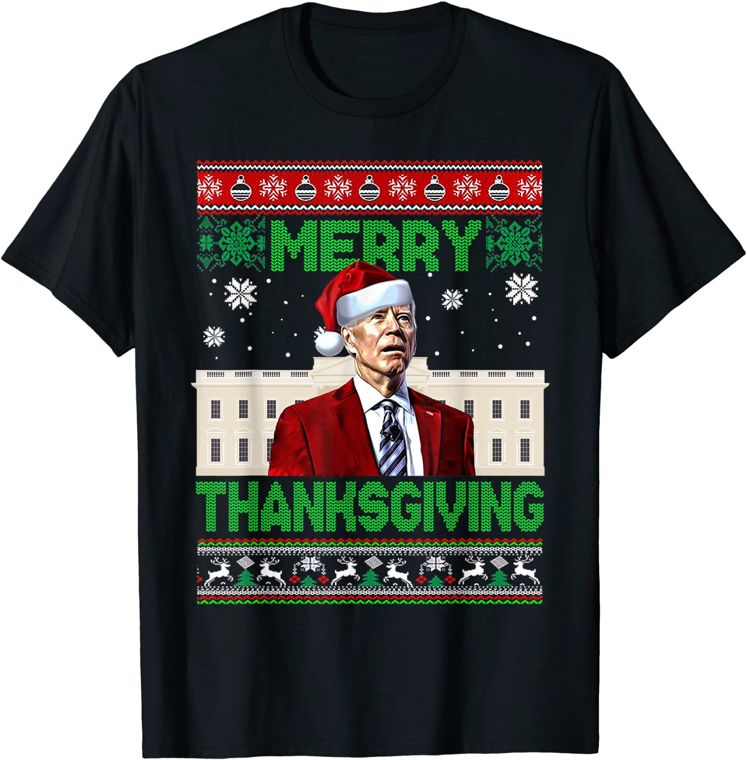 Joe Biden Merry Thanksgiving Uglys Christmas Unisex Shirt