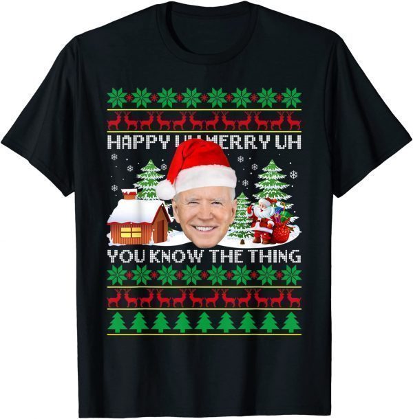 Joe Biden Merry UH UH Ugly Christmas Sweater 2022 Limited Shirt