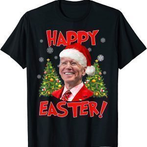 Joe Biden Santa Confused Happy Easter Ugly Christmas T-Shirt