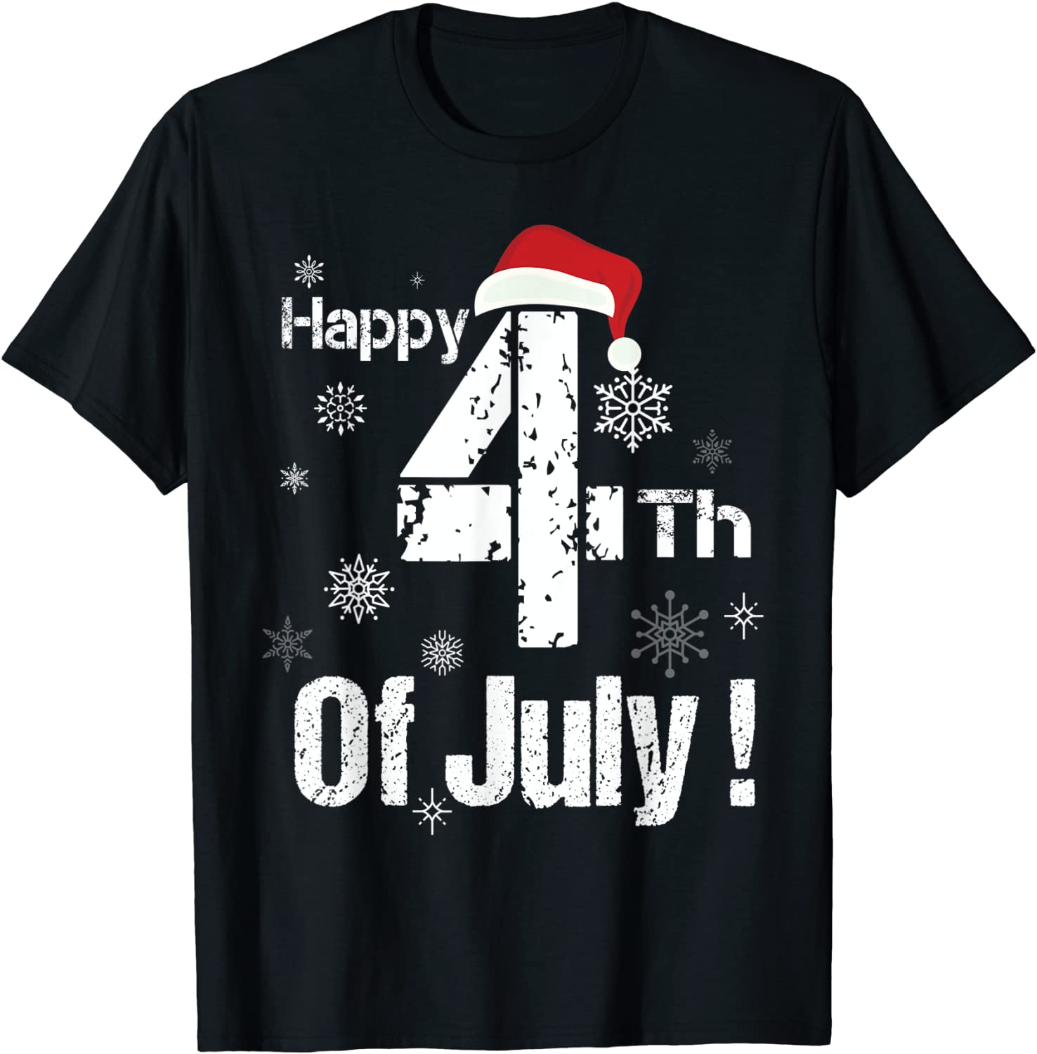 Joe Biden Santa Hat Happy Fourth of July Christmas Classic Shirt