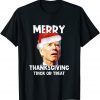 Joe Biden Santa Hat Merry Thanksgiving Christmas T-Shirt