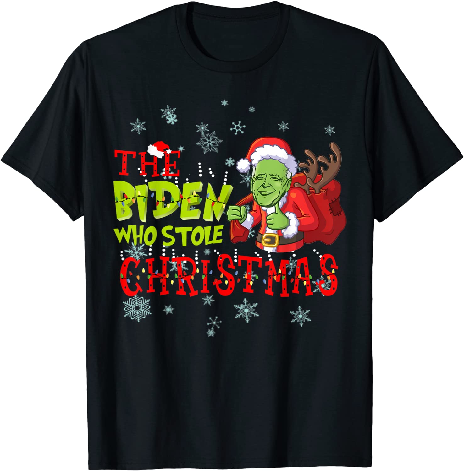 Joe Biden Santa Hat The Biden Who Stole Christmas 2021 Shirt