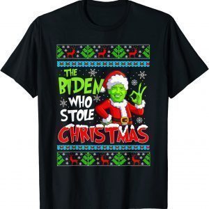 Joe Biden Santa The Biden Who Stole Christmas Ugly Xmas Classic Shirt