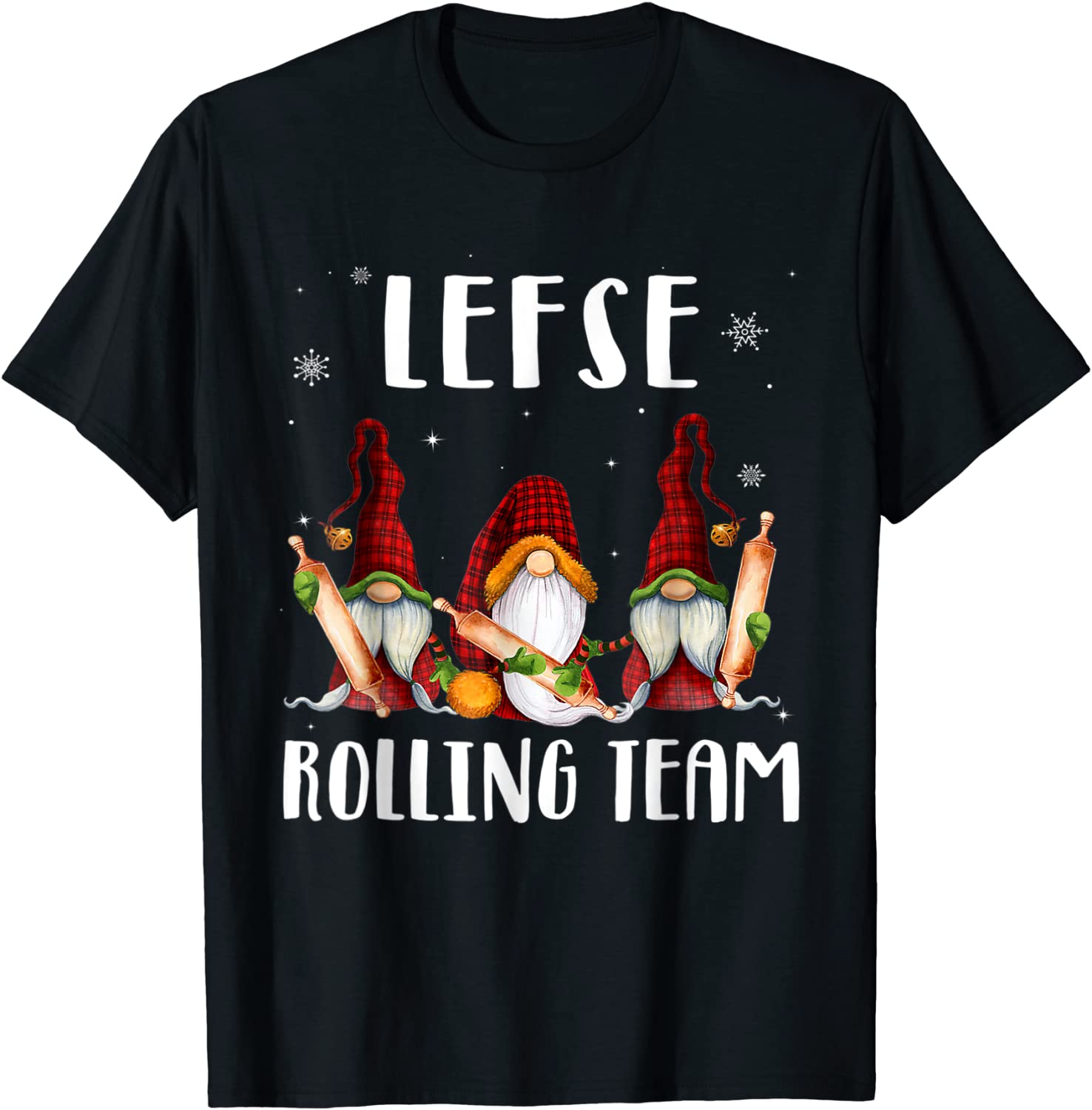 Lefse Rolling Team Gnomes Christmas Xmas Plaid 2021 Shirt