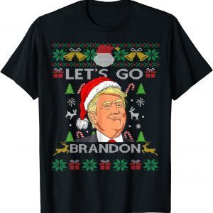 Let's Go 2024 Go Brandon Trump Ugly Christmas Sweater 2021 Shirt
