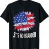 Let's Go Branden Brandon Retro Sunflower US Flag 2021 Shirt