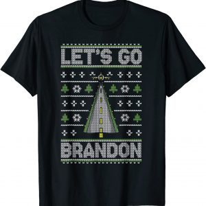 Let's Go Brandon Air Plane U.S. Force Army Ugly Xmas Gift T-Shirt