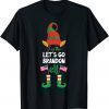 Let's Go Brandon American Flag Christmas Elf Pajama Classic T-Shirt