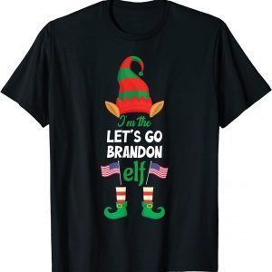 Let's Go Brandon American Flag Christmas Elf Pajama Classic T-Shirt