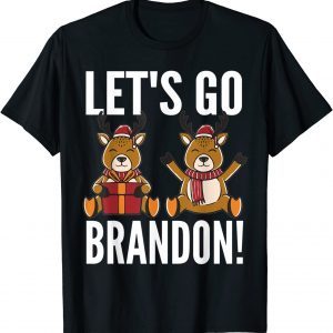 Let's Go Brandon Christmas Reindeer Holiday Tee Shirt