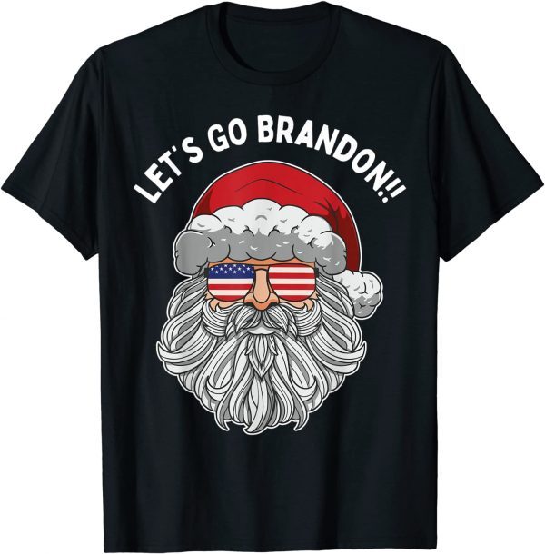 Let's Go Brandon Cool Patriotic Santa Claus Christmas 2022 Shirt