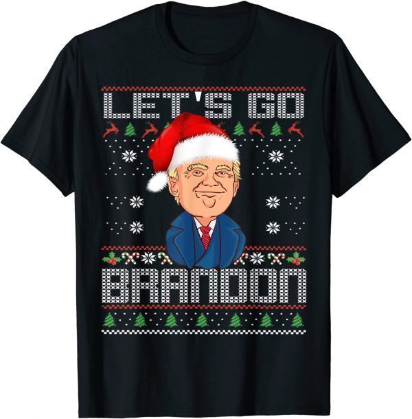 Let's Go Brandon Donald Trump Ugly Christmas T-Shirt