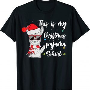 Llama Christmas Pajama This is My Paja Llama Holiday T-Shirt
