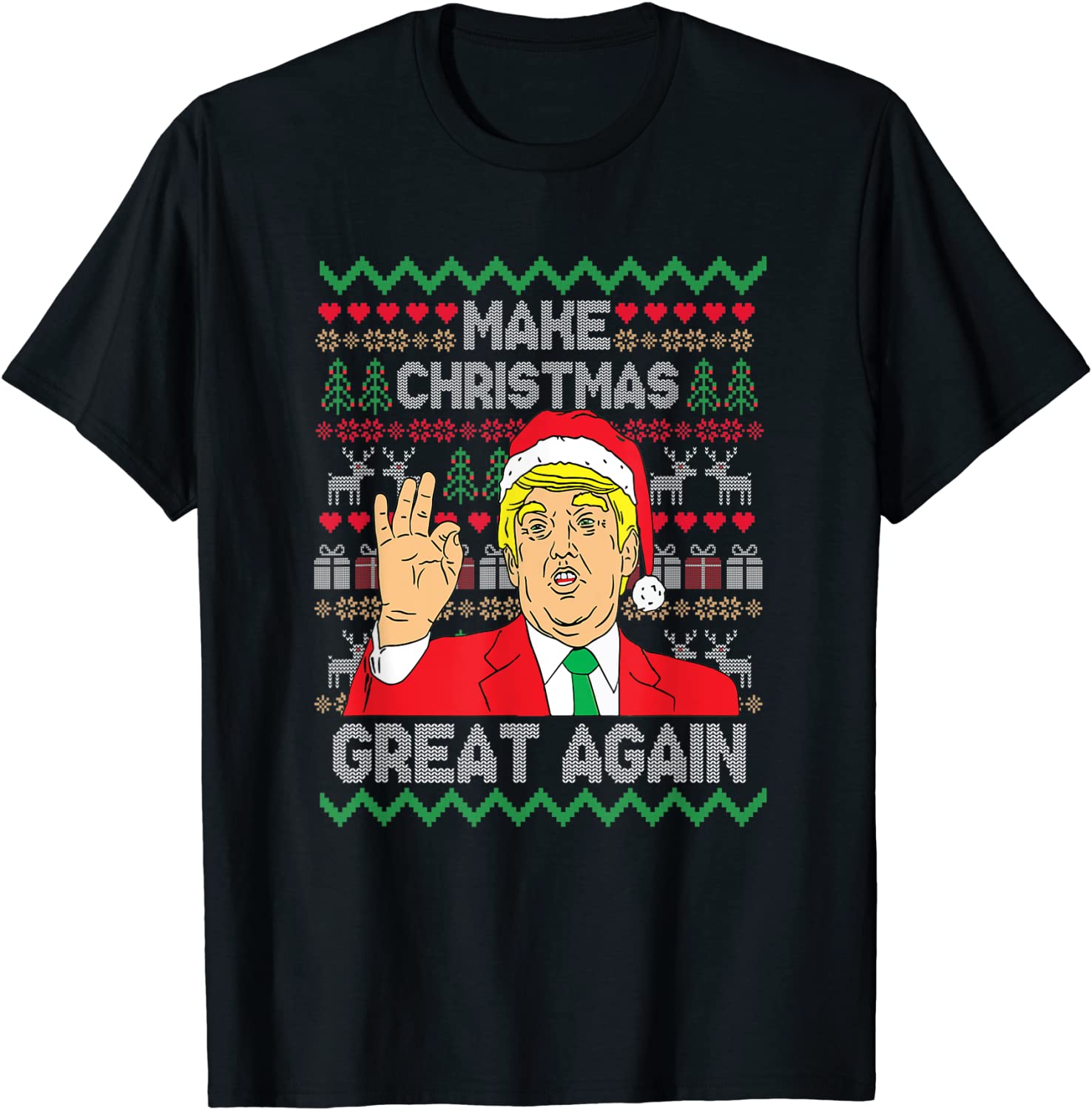 Make Christmas Great Again Support Trump Ugly Christmas Gift Shirt