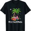 Mele Kalikimaka Christmas Lights Palm Tree Hawaiian Classic T-Shirt