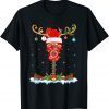 Mele Kalikimaka Santa Hat Reindeer Ukulele Guitar Christmas Classic Shirt