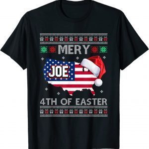 Merry 4th Of Easter Joe Biden Christmas Ugly Usa Flag Classic Shirt