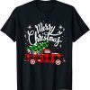 Merry Christmas Buffalo Truck Tree Red Plaid family matching T-Shirt