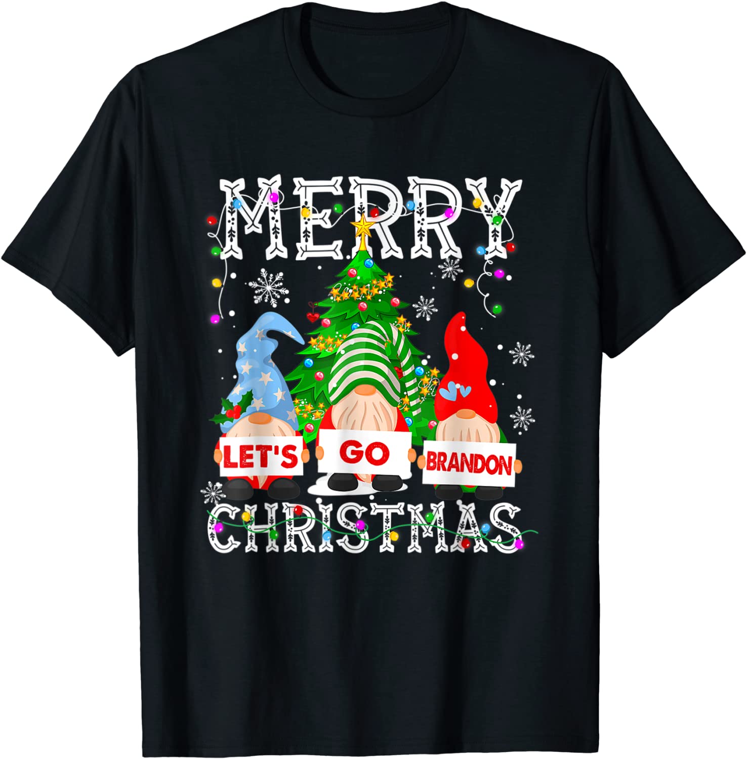 Merry Christmas Gnomes Let's Go Branson Brandon Xmas 2022 Shirt