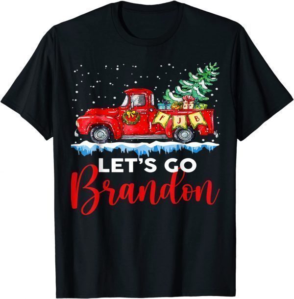 Merry Christmas Red Truck Let's Go Branson Brandon Classic Shirt