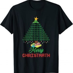 Merry Christmath Math Geek Christmas Tree Xmas Idea T-Shirt