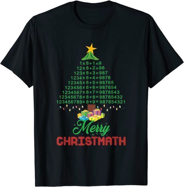 Merry Christmath Math Geek Christmas Tree Xmas Idea T-Shirt