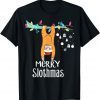 Merry Slothmas Christmas Sloth Pajamas Santa Hat Xmas Sloth 2022 Shirt