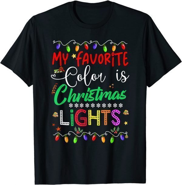 My Favorite Color Is Christmas Lights Family Classic Shirt