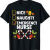 Nice Naughty Emergency Nurse Christmas Santa Checklist Limited Shirt