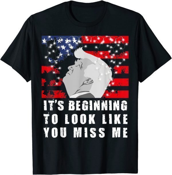 Political Patriot USA Flag Trump Fun Xmas Distressed Grunge Classic Shirt