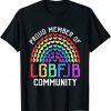 Proud Member Of LGBFJB Community Rainbow Hearts Unisex Shirt