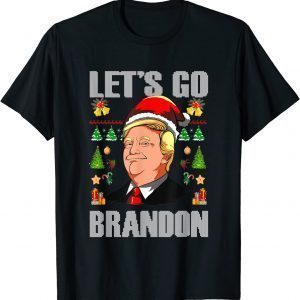 Santa Trump Let's Go Branson Brandon Anti Liberal Xmas 2022 Shirt