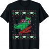 Skiing Ugly Christmas Sweater Skier T Rex Family Matching 2022 Shirt