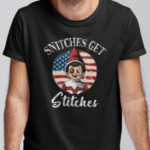 Snitches Get Stitches American Flag Unisex Shirt