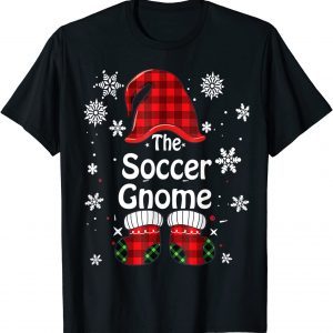 Soccer Gnome Buffalo Plaid Christmas Family Matching Pajama 2021 Shirt