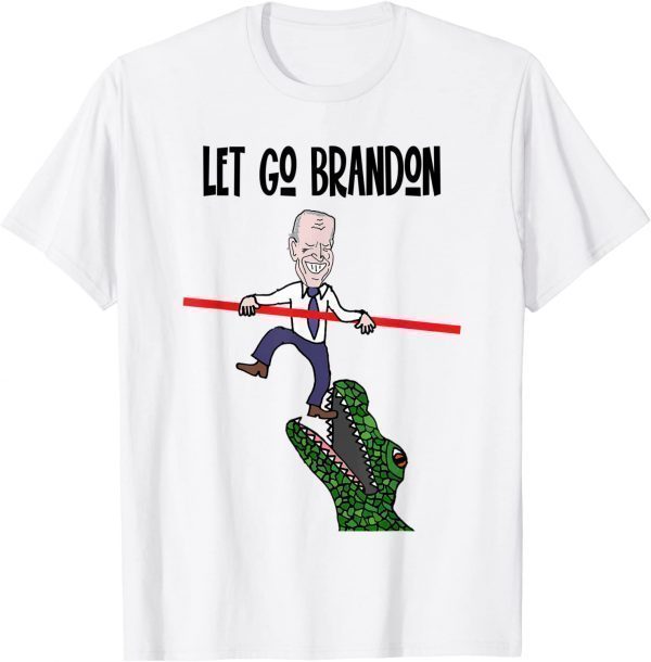 Socialdudtees anti Biden Let's go Brandon with Croc 2021 T-Shirt