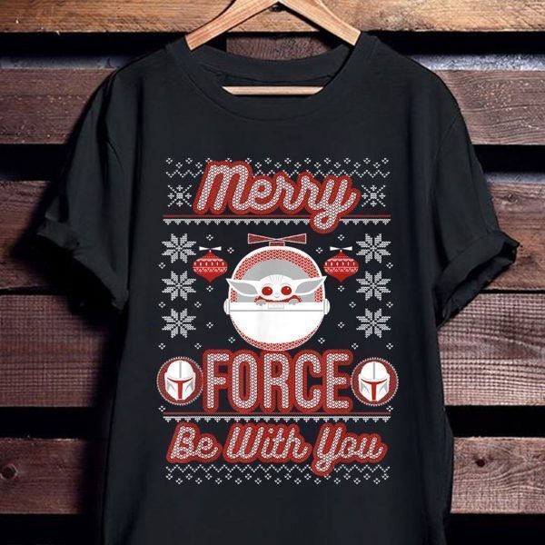 Star Wars The Mandalorian Christmas Merry Force Be With You Unisex Shirt