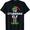 Stubborn Elf Matching Family Christmas Party Pajama Classic Shirt