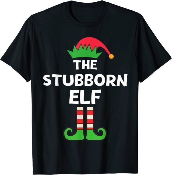 Stubborn Elf Matching Family Christmas Party Pajama Classic Shirt