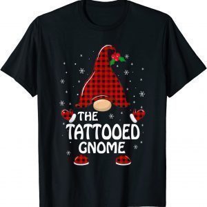 Tattooed Gnome Buffalo Plaid Matching Family Christmas T-Shirt