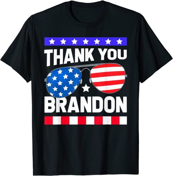 Thank You Brandon Vintage USA Flag Sunglass Joe Biden Classic Shirt